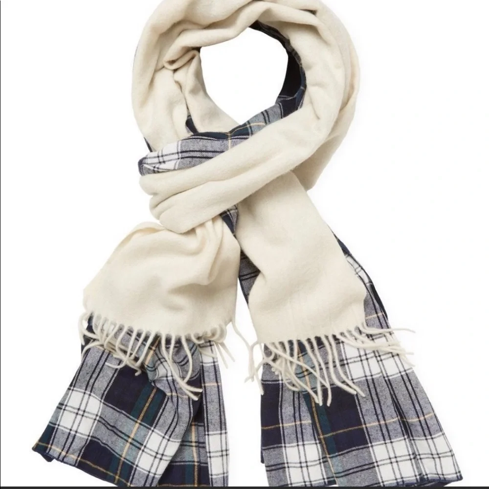 Donni Charm Donni Plaid Wool two layers Scarf 🧣